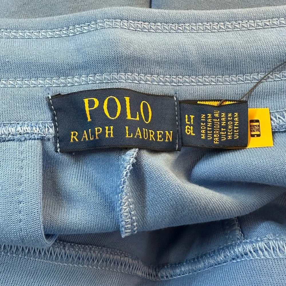 NEW Polo Ralph Lauren Mens Blue Double-Knit Jogger Sweatpants LT Tall